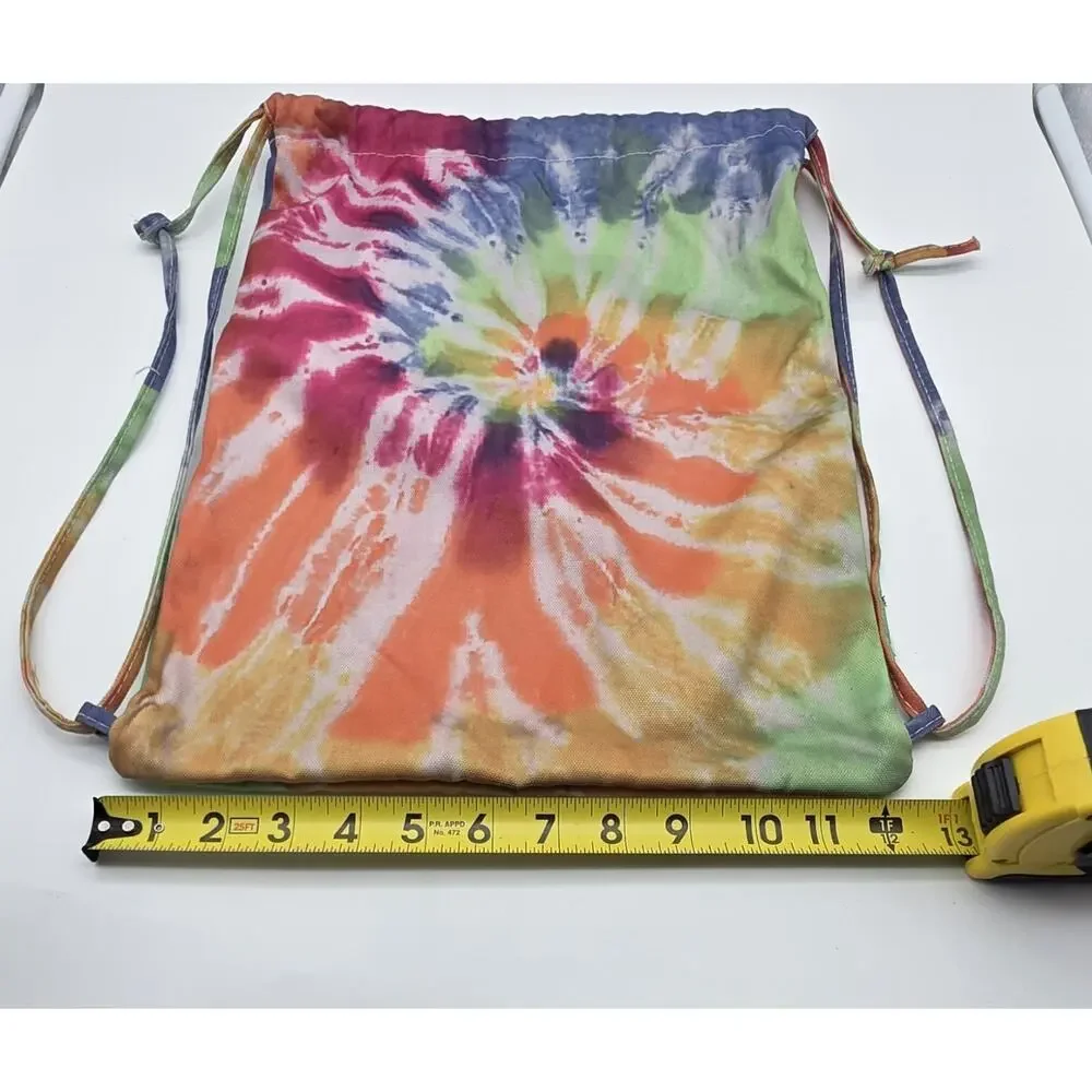 Anti Social Social Club Tie Dye Drawstring Backpack Gym Sack ASSC Multicolor